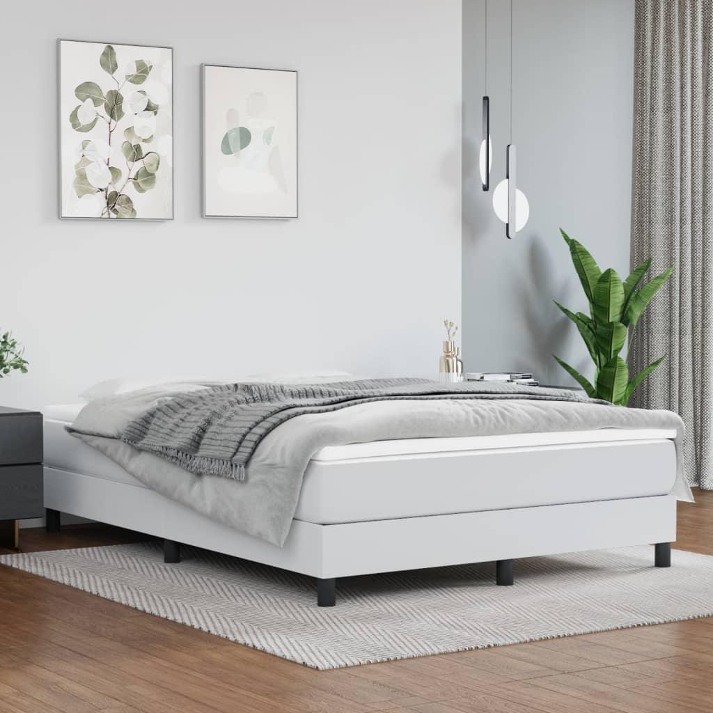 Box Spring Bed Frame White 53.9