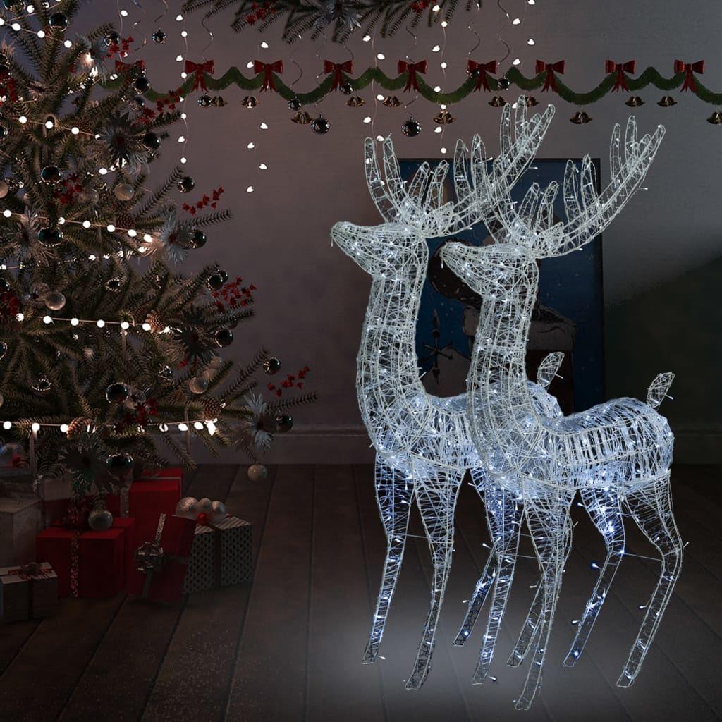 XXL Acrylic Christmas Reindeers 250 LED 2 pcs 70.9