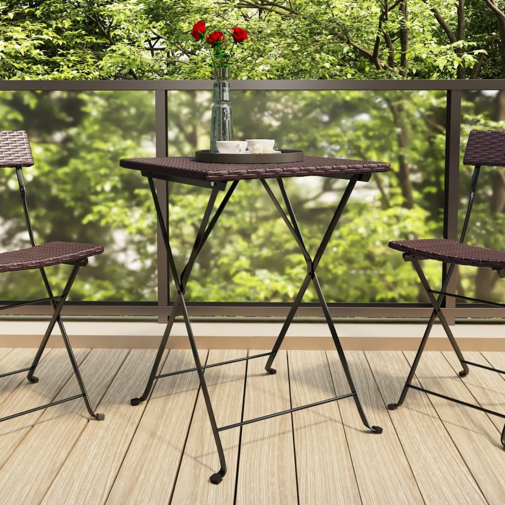 Folding Bistro Table Brown 21.7