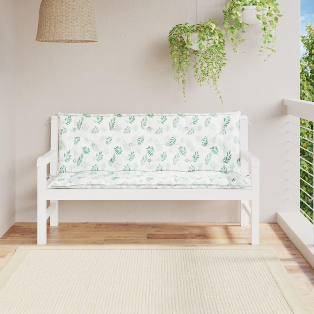 Garden Bench Cushions 2pcs Leaf Pattern 59.1