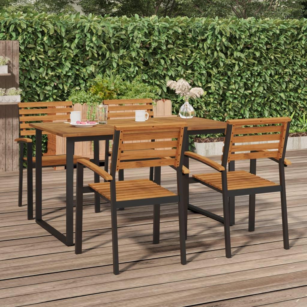 Patio Table with U-shaped Legs 55.1