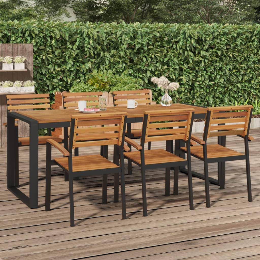 Patio Table with U-shaped Legs 78.7