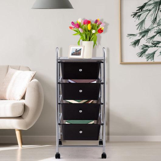 4 Drawers Metal Rolling Storage Cart at Set Shop and Smile