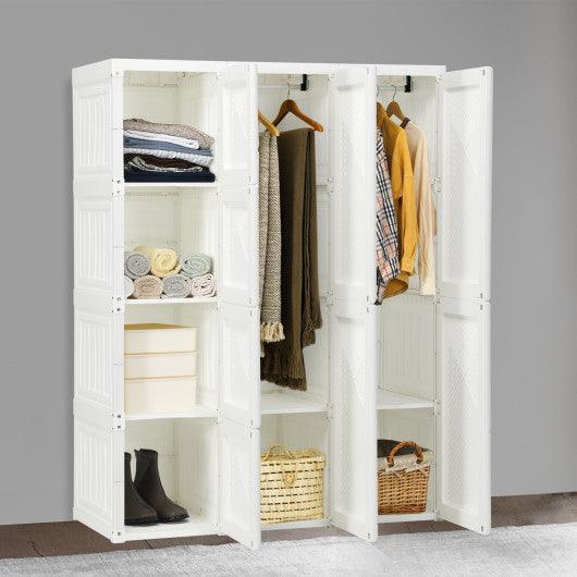 Foldable Closet Clothes Organizer with 12 Cubby Storage