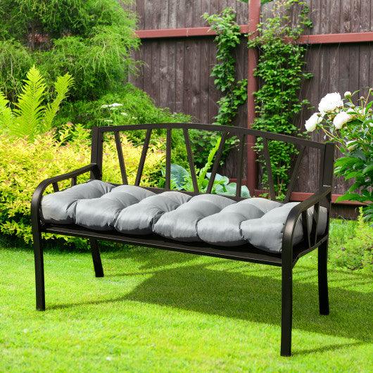 Indoor Outdoor Tufted Bench Cushion with Soft PP Cotton-Gray