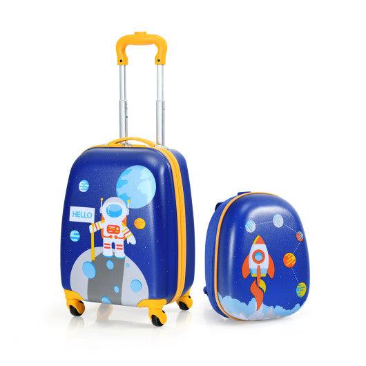 2 Pieces Kids Luggage Set with Backpack and Suitcase for Travel