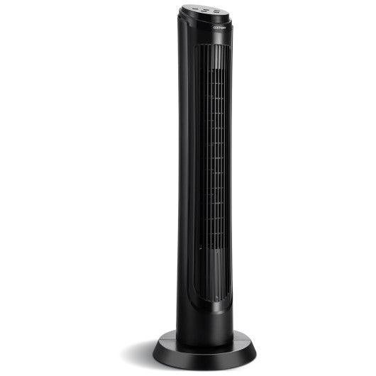 40 Inch Tower Fan with Remote 75˚ Oscillating Fan with 3 Wind Modes and 4 Wind Speeds-Black