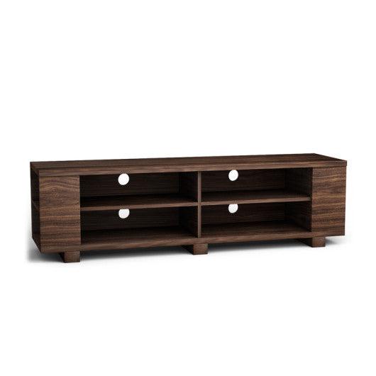 59 Inch Console Storage Entertainment Media Wood TV Stand-Walnut