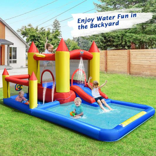 Inflatable Water Slide with Slide and Jumping Area