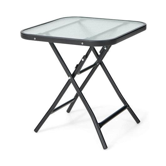 18 Inch Square Patio Bistro Table with Rustproof Frame
