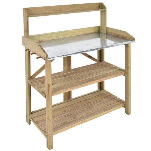 Garden Wooden Plant Bench Work Station