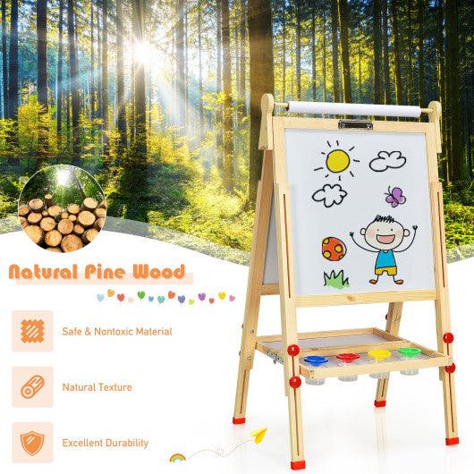 Kids Art Easel with Paper Roll Double-Sided Regulable Drawing Easel Pl –  Set Shop and Smile